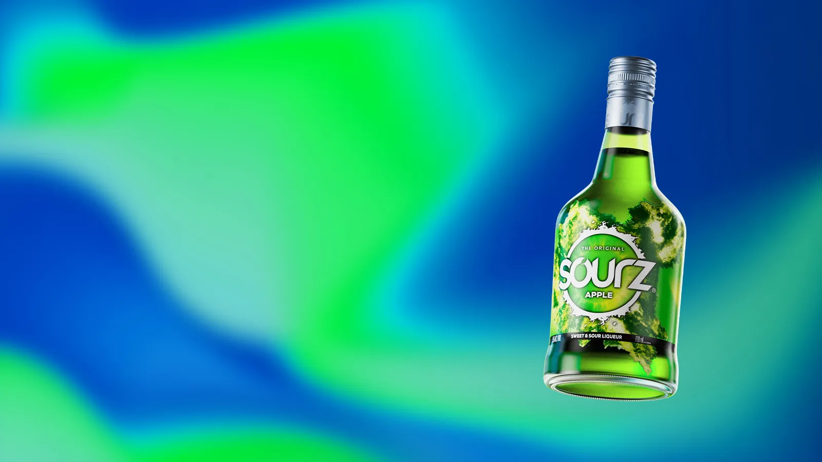 Sourz Apple Fruit Liqueur bottle - 700ml Sweet and Sour Spirit